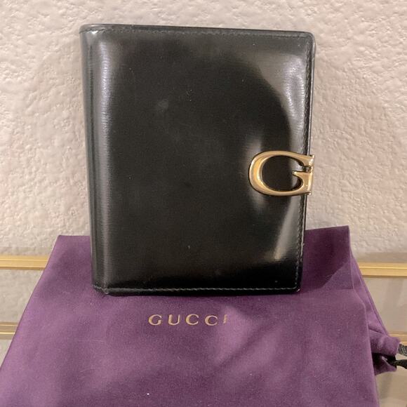 Gucci Black Wallet with Gold Accent - Picture 11 of 12